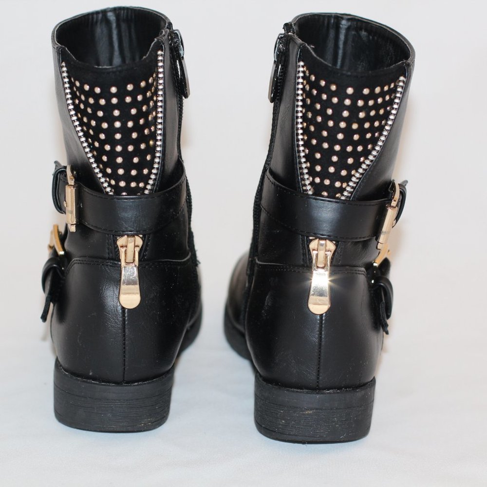 Black Girls Biker Boots